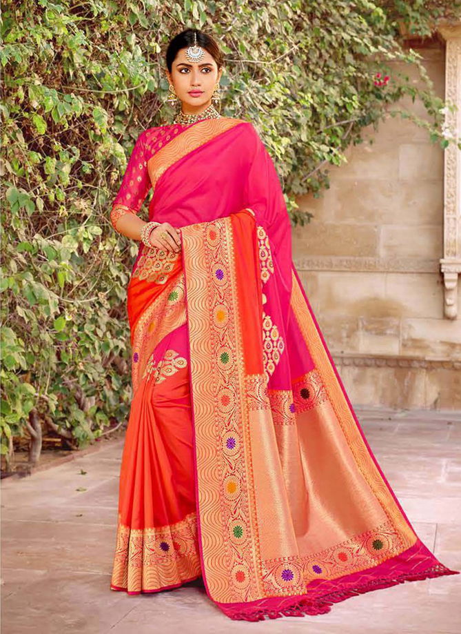 B FINE LUXURY HANDLOOM Latest Fancy Designer Party And Wedding Wear Stylish Heavy Silk Saree Collection